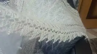 Белые пуховые платки плотной ажурной вязки +79030300712