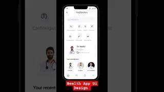 Doctor App UI Design #figma #shorts #ytshorts