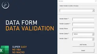 How to Apply Data Validation to Data Form | Data Validation in Data Form