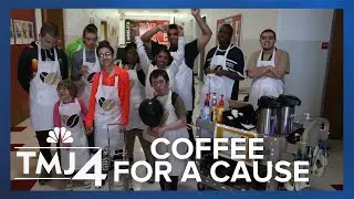 Special education students run a coffee shop at their high school