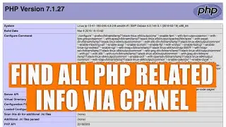 [🔴LIVE] How to know about all PHP related information through cPanel interface?