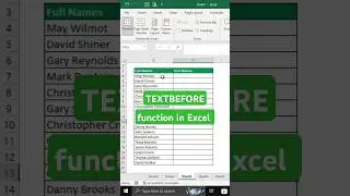 TEXTBEFORE function in Microsoft Excel #excelhacks #exceltricksandtips #excelshorts #excelshortsvide