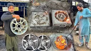 Old But Amazing Manufacturing Process of Car Alloy Rims | Production of Car Alloy Rims