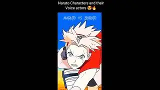 Naruto Characters and their Voice Actors 🔥🤩 #naruto #sasuke #sakura #kakashi