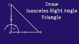 How to draw an isosceles right angle triangle using compass. shsirclasses.