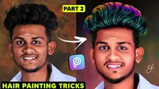 Digital Hair painting Tricks Part 2 in picsart In Mobile like pro 🔥 | Oil painting  - Sk Editz Tamil