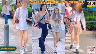 4k hdr japan travel 2024 | Walk in Harajuku（原宿）Tokyo Japan |  Relaxing Natural City ambience