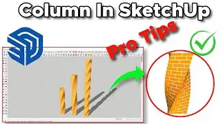 How to Make Column In SketchUp 2023 | twisted column in sketchup | column design 1