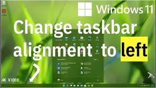 How to change taskbar alignment in Windows 11