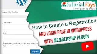 WordPress Create Login Register Profile pages with Membership Plugin, Restrict content for users