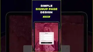 Simple and sleek signup page design in figma #shorts