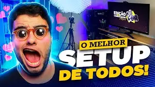 O maior HOME STUDIO que eu já tive! Setup de EDIÇÃO DE VÍDEO 2024