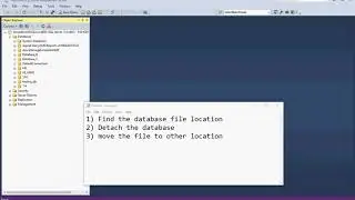 SQL Server Management Studio Move Database Files