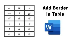 How to add border to a table in Microsoft Word Document