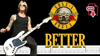 Guns N' Roses - Better (🔴Bass Tabs | Notation) @ChamisBass #Chamisbass #GnRBass