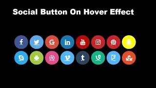 social media button on hover using HTML and CSS
