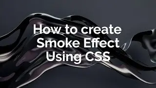 Smoke animation effect on text by using Html and Css | Awesome smoke animation effect