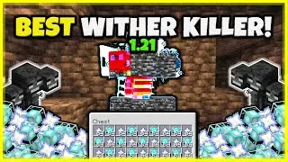 THE EASIEST WAY TO KILL THE WITHER!! (100% SURVIVAL) In Minecraft Bedrock 1.21