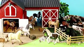 Farm Diorama and Country Animal Figurines - Let's Learn Farm Animal Names