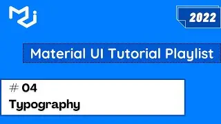 Material UI Typography Component | Material UI 5 Tutorial | Typography in Material UI #4