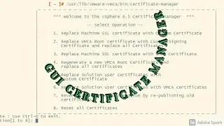 vSphere 7 - What's new ? GUI Cert Manager 