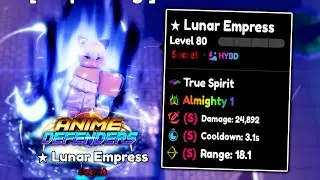 Obtaining 0.01% Almighty Secret Lunar Empress SSS Stats [SHOWCASE] - Anime Defenders Roblox