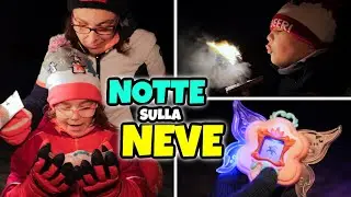 IN MONTAGNA DI NOTTE sulla NEVE: Cerchiamo Fate con le Fiaccole