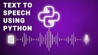 TEXT TO SPEECH IN PYTHON | Convert Text to Speech in Python