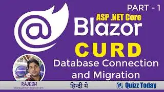 Blazor WebAssembly Tutorials - Database connection and migration - CURD Part 1  in Hindi