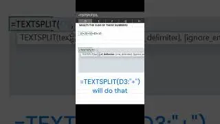 Easy with EXCEL TEXTSPLIT function to Separate Numbers and Calculate SUM in one Formula