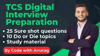 TCS Digital Interview Last minute preparation 2024 | Previous year's questions | Important Topics