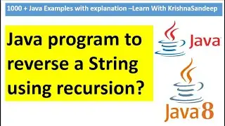 How to reverse a String in java using recursion?