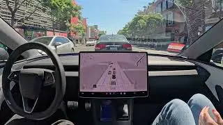 Raw 1x: Tesla FSD 12.5.1.1: Venice to Santa Monica Third Street Promenade