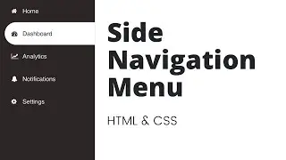 Create Animated Side Navigation Menu using HTML & CSS