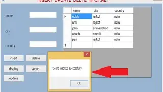 Insert Update Delete View and search data from database in C#.net