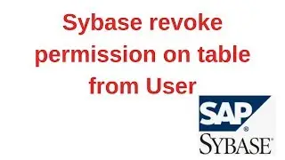 15. Sybase Tutorial: Revoke Sybase Permission from user