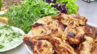 ШАШЛЫК  из куриных ножек сочный на мангале.