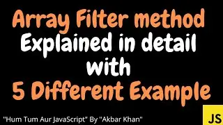 Javascript Tutorial : Array filter method explained in detail with example