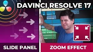 SMOOTH Slide Panel and Auto Zoom / Timesaving EFFECTS for Davinci Resolve 17 / NO KEYFRAMES / FREE