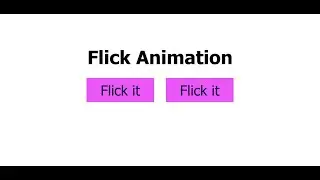 How to create Button Hover Flick Animation using only HTML and CSS