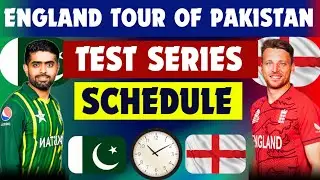 England Tour of Pakistan 2024 | Pakistan vs England Test series Schedule 2024 ll