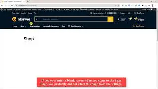 Blonwe - Why the shop page is blank?