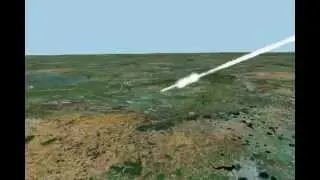 Челябинский метеорит. Вид из космоса. Russian meteorite explosion 3d