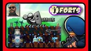 Forts - MQ MOD - МОЩНЫЕ ПУШКИ!!! Играем с создателем мода!!! #forts #фортс #ЛысыйДядь