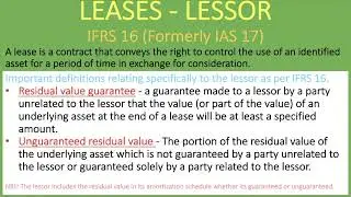 Introduction to Leases:Lessor (IFRS 16)