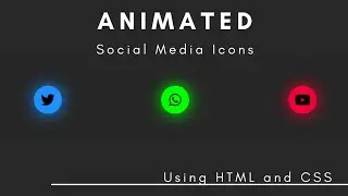 ✌️HOW IS IT? 😎CSS Animated Social Media Icons using HTML and CSS | CSS Social Media Buttons