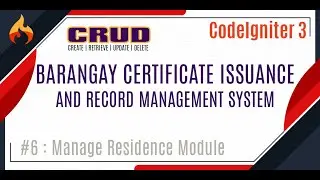 CodeIgniter 3 - Manage Residence