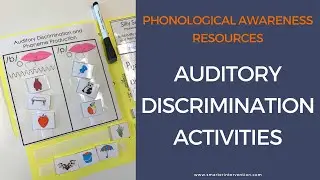 Auditory Discrimination Activities | Phonological Awareness Resources