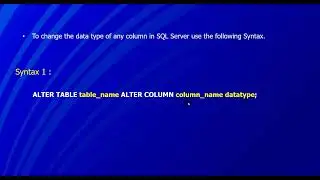 SQL Modify Column - How to modify column size in SQL #kaashivinfotech  #kaashivreviews #kaashiv #sql