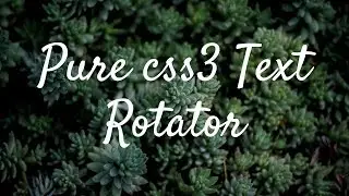 Pure CSS3 Text Rotator | CSS3 Animation Snippets | Tutorial for Beginners